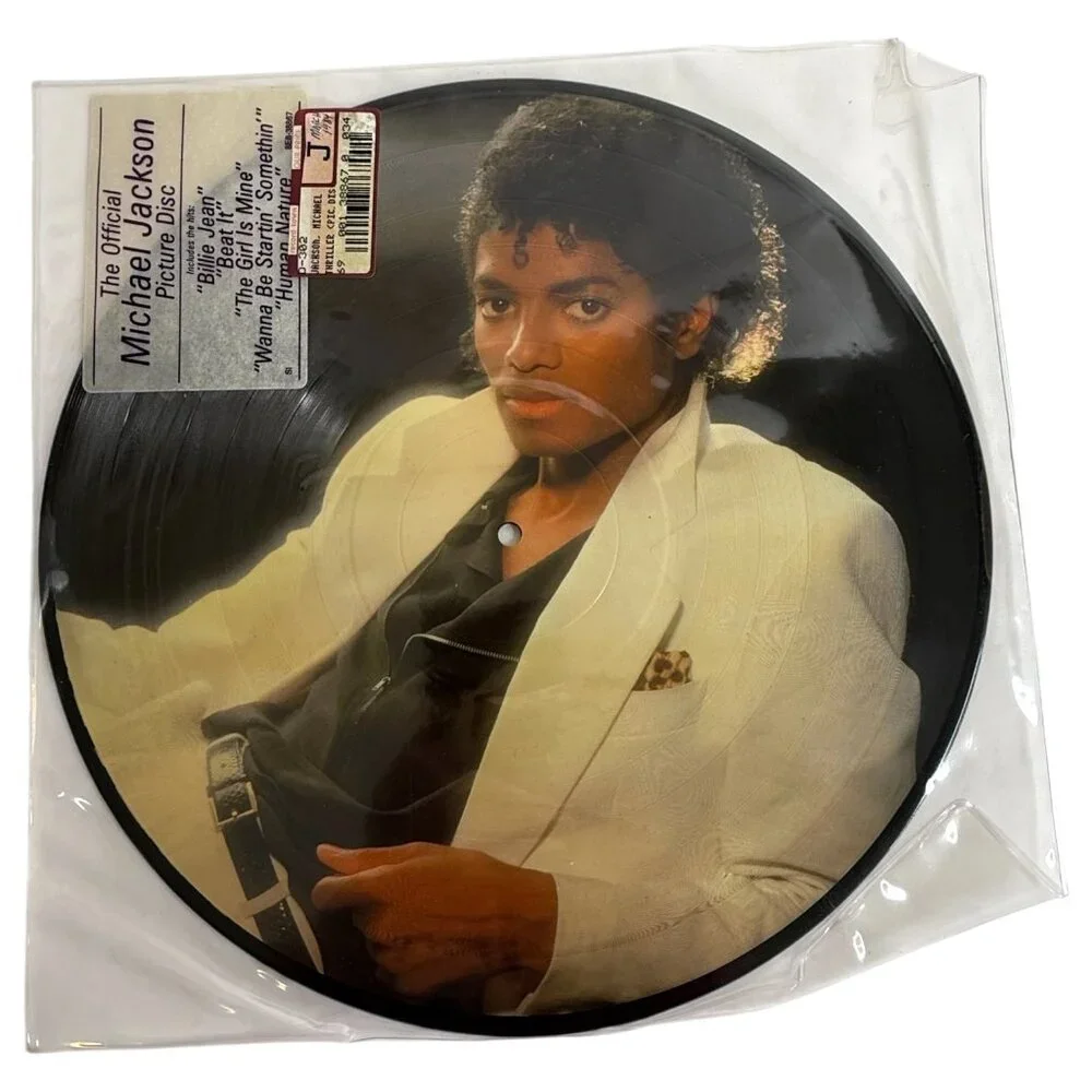 1983 Michael Jackson Thriller Picture Disc Vinyl Record LP Hype Sticker Tested - Picture 5 of 10